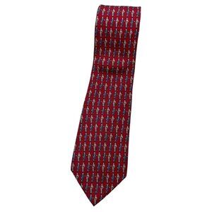 VINEYARD VINES 100% Silk Necktie DESIGNER Tie XL Red Man W:3.7" EUC